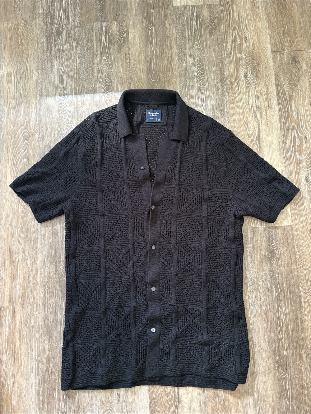 Abercrombie & Fitch Black Knitted Short Sleeve Men’s Tee